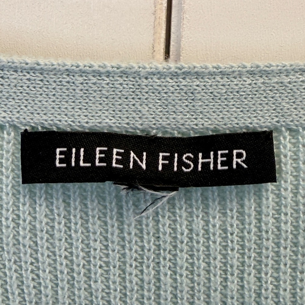 Eileen Fisher Preppy V-Neck Sweater Women Size XL Oversized Quiet Luxury Cozy - Picture 3 of 9